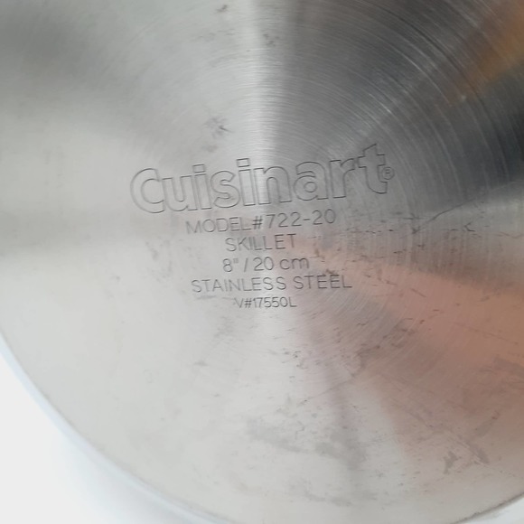 Cuisinart 722-20 8" Chefs Classic Stainless Steel Open Skillet No Lid Saute Pan - Picture 7 of 7